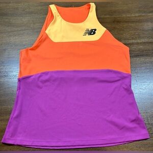 New Balance Women’s Size M Multicolor Active Racerfront Tennis Tank Top